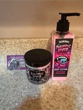 Twisted Alure Psychytic Lover Body Lotion & Sugar Scrub & Werewolf Soap Sample